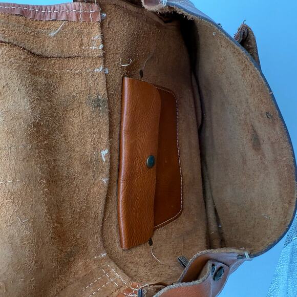 Patricia Nash Heritage Barcelona Saddle Bag Brown Leather Western Boho Purse - Picture 4 of 7